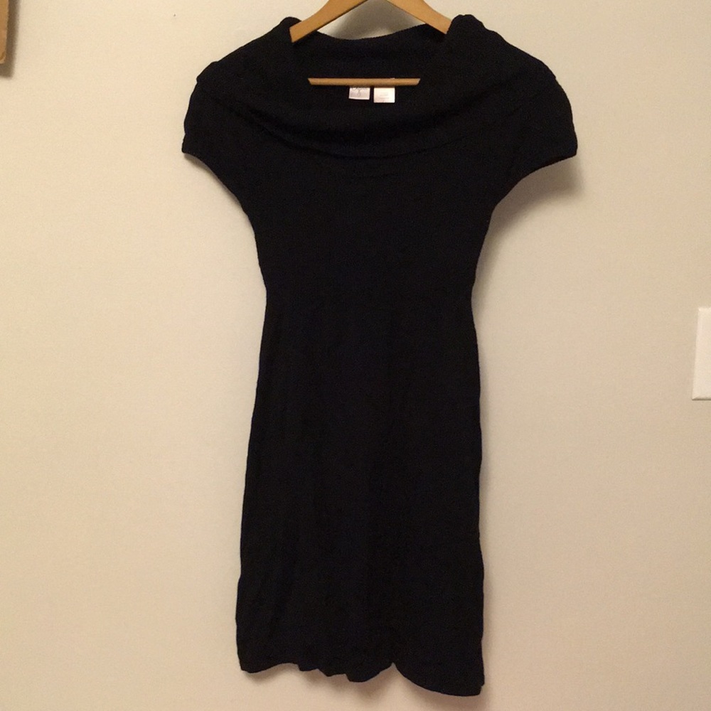 Aqua Brand Black Sweater Dress